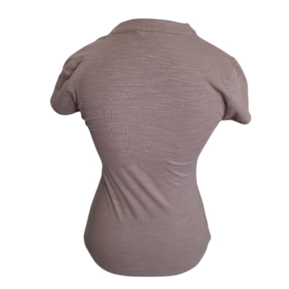 🌹 Guess Women's Short Sleeve Top in Tan Sz M - Picture 2 of 5